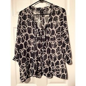 Navy Blue Banana Republic Blouse